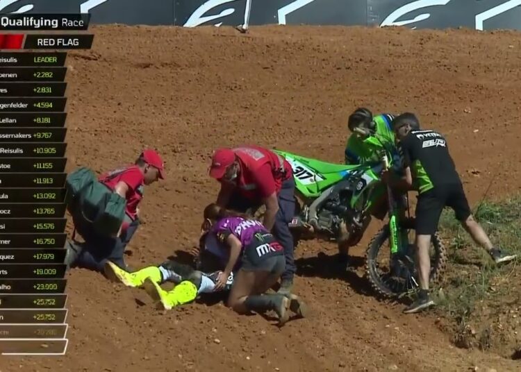 La chute de Mathis Valin à Agueda