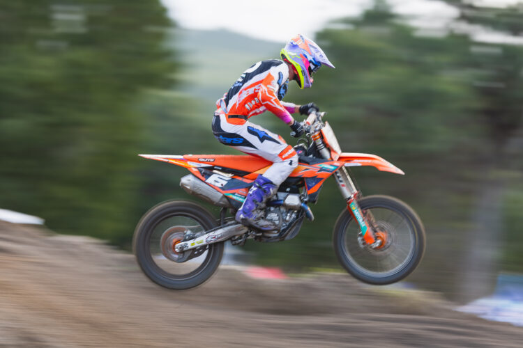 MX2 Race 2 at Round 6 ProMX
Image Details
Camera: Canon Canon EOS R3
Lens: Canon RF 100-300mm F2.8L IS USM
f 4
1/80 sec
ISO 100
Credit: Marc Jones/Foremost Media
Date: 12 July 2026